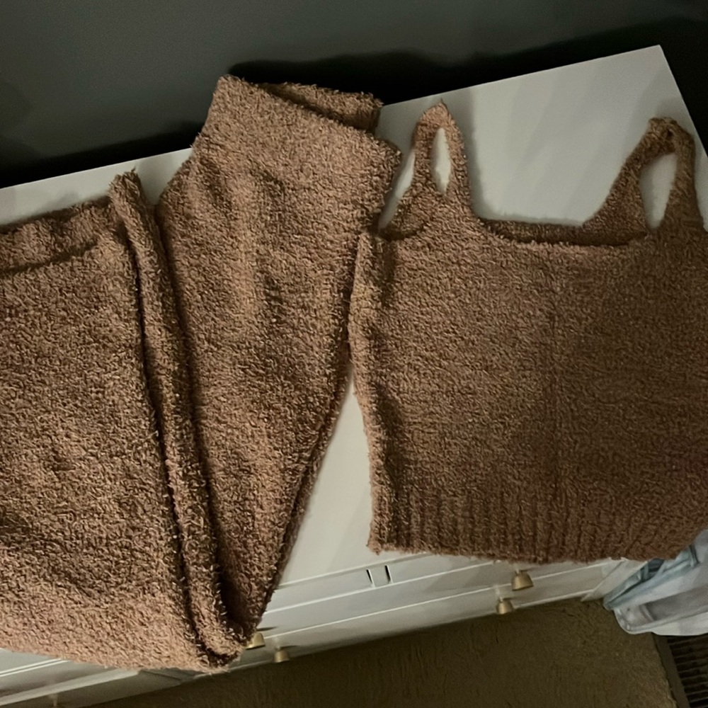 SKIMS cozy pants and tank